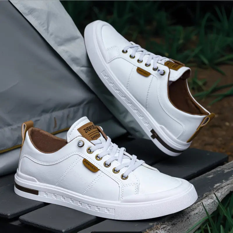 calzado blancos con detalles Caqui "ZGRYF"