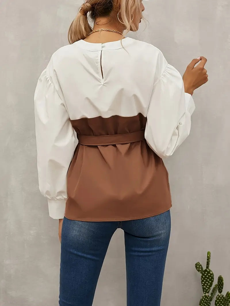 Blusa de Imitación de Dos Piezas