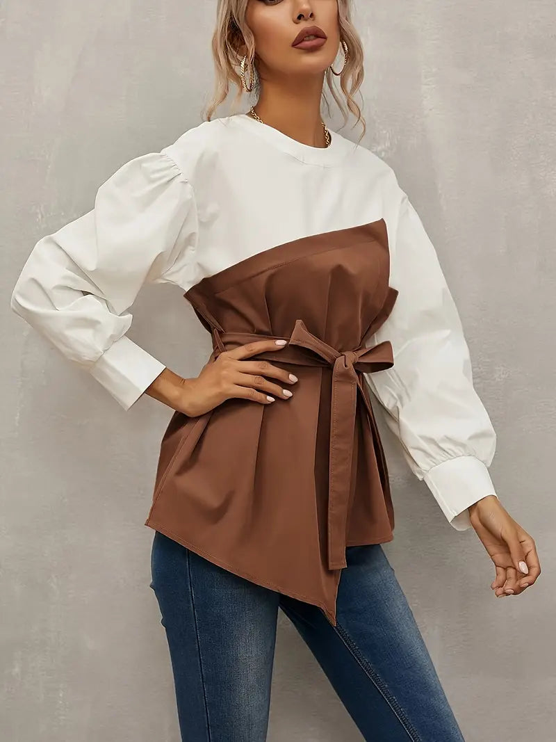 Blusa de Imitación de Dos Piezas