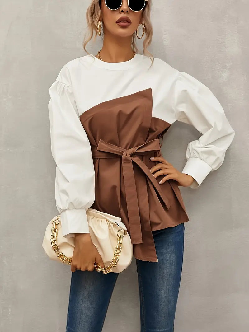 Blusa de Imitación de Dos Piezas