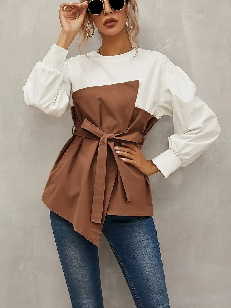 Blusa de Imitación de Dos Piezas